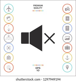 No Volume icon. Graphic elements for your design