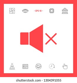 No Volume icon. Graphic elements for your design