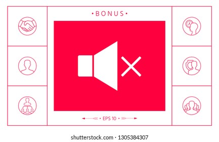 No Volume icon. Graphic elements for your design