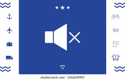 No Volume icon. Graphic elements for your design