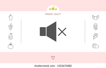 No Volume icon. Graphic elements for your design