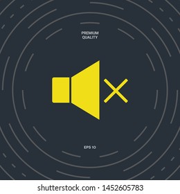 No Volume icon. Graphic elements for your design