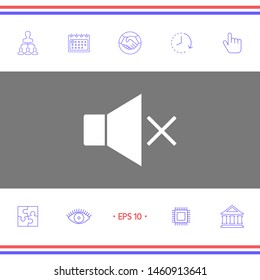 No Volume icon. Graphic elements for your design