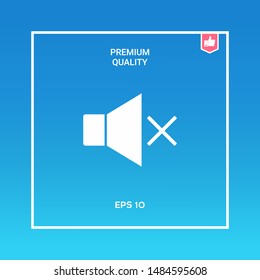 No Volume icon. Graphic elements for your design