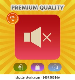 No Volume icon. Graphic elements for your design