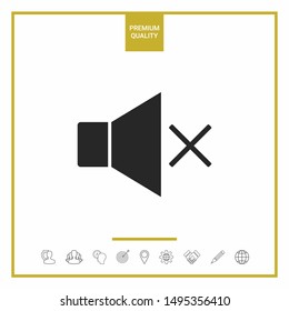 No Volume icon. Graphic elements for your design