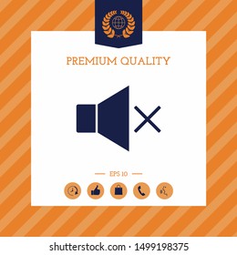 No Volume icon. Graphic elements for your design