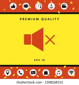 No Volume icon. Graphic elements for your design