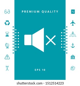 No Volume icon. Graphic elements for your design