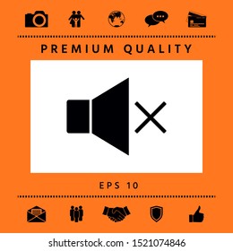 No Volume icon. Graphic elements for your design