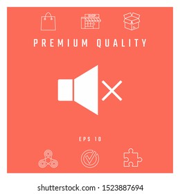 No Volume icon. Graphic elements for your design