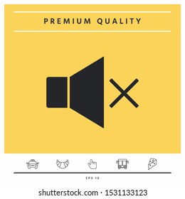 No Volume icon. Graphic elements for your design