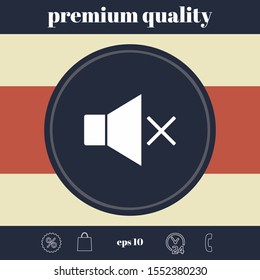 No Volume icon. Graphic elements for your design
