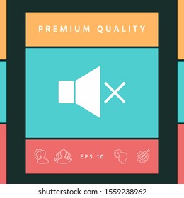 No Volume icon. Graphic elements for your design