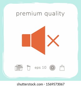 No Volume icon. Graphic elements for your design