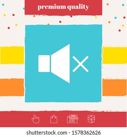 No Volume icon. Graphic elements for your design