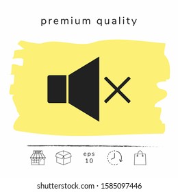 No Volume icon. Graphic elements for your design