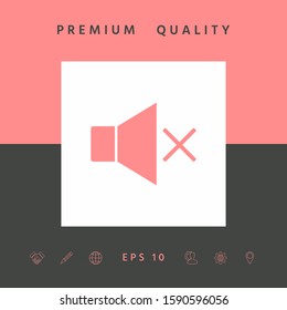 No Volume icon. Graphic elements for your design