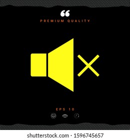 No Volume icon. Graphic elements for your design