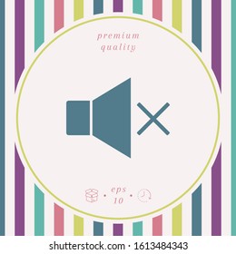 No Volume icon. Graphic elements for your design