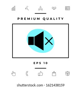 No Volume icon. Graphic elements for your design