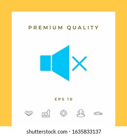 No Volume icon. Graphic elements for your design