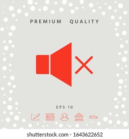 No Volume icon. Graphic elements for your design