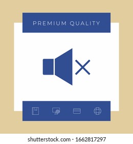 No hay icono de volumen. Elementos gráficos para el diseño