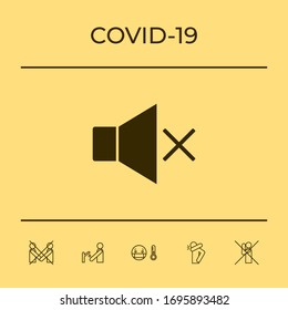 No Volume icon. Graphic elements for your design