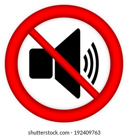 No Volume Icon On White Stock Vector (Royalty Free) 192409766