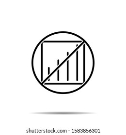 No volume icon. Simple thin line, outline vector of web ban, prohibition, embargo, interdict, forbiddance icons for ui and ux, website or mobile application