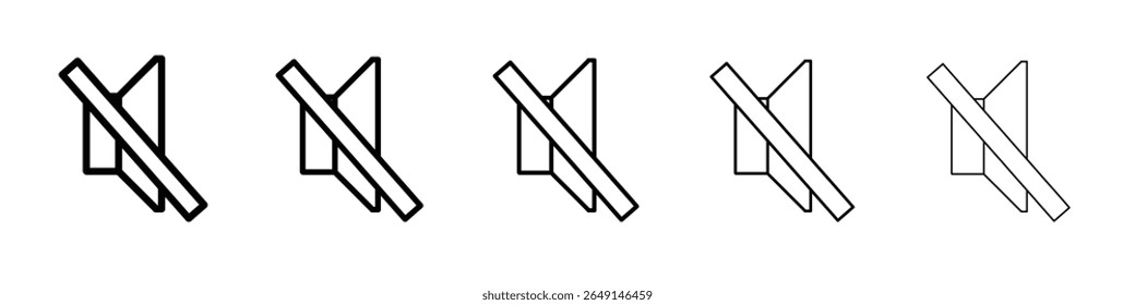 nenhum ícone de volume logotipo de contorno de vetor simples