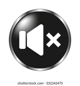 No Volume icon - vector button