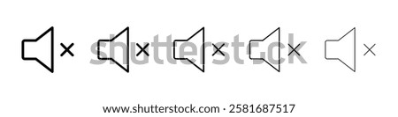 No volume icon Vector logo sign