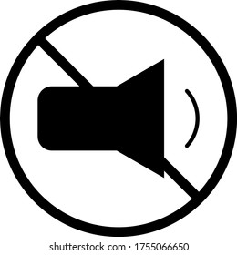no volume, mute vector icon
