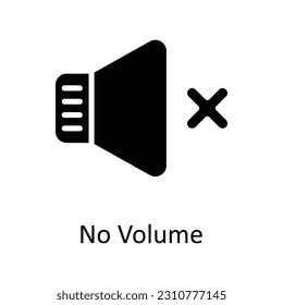 No Volume Vector  Solid Icon Design illustration. User interface Symbol on White background EPS 10 File