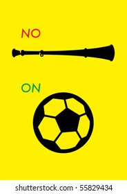 No vuvuzela on soccer. Another color version.