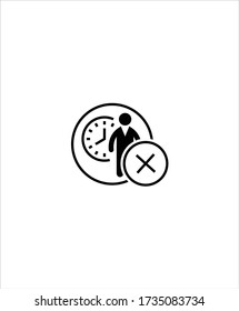 no waiting icon,vector best flat icon.
