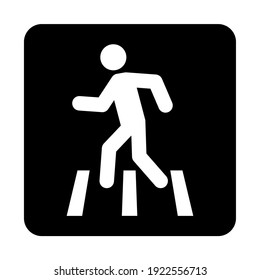 No Walk Icon Access For Pedestrians Prohibition Sign, Vector Illustration. No Pedestrian Sign .