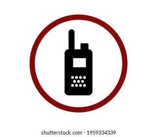 No walkie vector icon.  Editable stroke. Symbol in Line Art Style for Design, Presentation, Website or Apps Elements, Logo. Pixel vector graphics - Vector