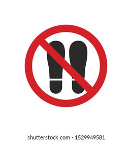 No Walking Sign Isolated On White Background. Forbidden Symbol Simple, Flat Vector, Icon You Can Use Your Website Design, Mobile App Or Industrial Design. Vector Illustration