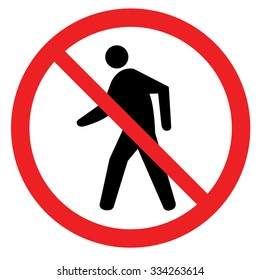 No Walking Traffic Sign Prohibition No Stock Vector (Royalty Free ...