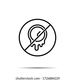 No hay icono de reloj de pared. Línea delgada simple, contorno vector de prohibición del tiempo, prohibición, embargo, interdicción, íconos de prohibición para ui y ux, sitio web o aplicación móvil