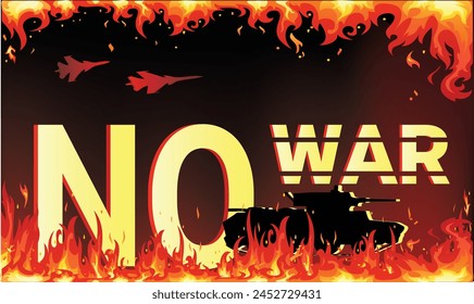 No War Background for flyer, banner demonstration, picture illustration newsletter, Stop Genocide, Peace the world