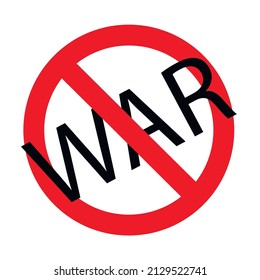 No war, ban and prohibition symbol icon. No war and prohibition, stop war and violence, restriction and prohibited russian and putin illustration