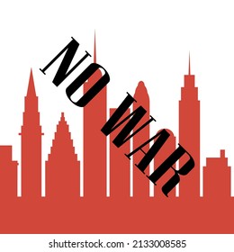 no war burning city stop the bloodshed icon vector illustration design isolated