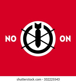 No war concept. Vector illustration with bomb