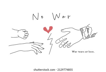 Sin guerra.
Expresa el hecho de que la guerra desgarra el amor entre soldados y sus familias y seres queridos.