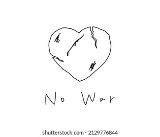 No War.
It expresses that war hurts a lot of people physically and mentally.