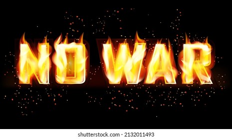 No War fire postcard, vector illustration	